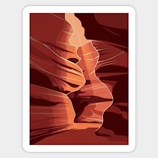 Antelope Canyon Walls Arizona US Sticker